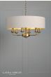 Laura Ashley Sorrento 6 Light Shadelier Matt Antique Brass With Natural Shade