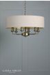Laura Ashley Sorrento 6 Light Shadelier Matt Antique Brass With Natural Shade