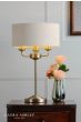 Laura Ashley Sorrento 3 Light Table Lamp Matt Antique Brass With Natural Shade