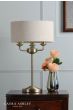 Laura Ashley Sorrento 3 Light Table Lamp Matt Antique Brass With Natural Shade