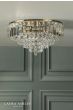 Laura Ashley Vienna 3 Light Flush Crystal and Antique Brass