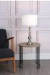 Madrid Table Lamp Satin Chrome With Shade