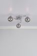 Nakita 3 Light Semi Flush Polished Chrome With Smoked Glass