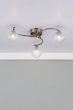 Nakita 3 Light Semi Flush Antique Brass With Twisted Glass