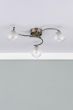 Nakita 3 Light Semi Flush Antique Brass With Twisted Glass