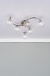 Nakita 6 Light Semi Flush Antique Brass With Twisted Glass