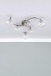 Nakita 6 Light Semi Flush Antique Brass With Twisted Glass