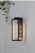 Naxos Outdoor Wall Light Black Glass IP43