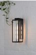 Naxos Outdoor Wall Light Black Glass IP43