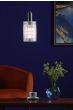 Nikolas Pendant Antique Chrome and Ribbed Glass