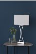 Oporto Table Lamp Polished Chrome With Cream Shade