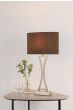 Oporto Wavy Table Lamp Antique Brass With Brown Shade