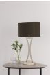 Oporto Wavy Table Lamp Antique Brass With Brown Shade