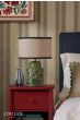 Joules Tyntesfield Table Lamp Green Ceramic and Antique Brass With Shade