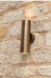Ortega Outdoor 2 Light Wall Light Natural Brass IP65