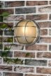 Salcombe Round Outdoor Wall Light Stainless Steel Glass IP44