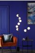 Spiral 6 Light Floor Lamp Matt Black With Opal Glass