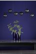 Spiral 6 Light Bar Pendant Matt Black With Smoked Glass