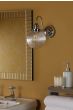 Tamara Bathroom Wall Light Polished Chrome Ribbed Glass IP44 