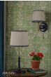 Joules Upton Wall Light Matt Blue and Matt Antique Brass With Shade