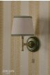 Joules Upton Wall Light Matt Green and Matt Antique Brass With Shade
