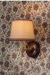 Joules Upton Wall Light Matt Red and Matt Antique Brass With Shade