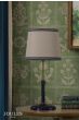 Joules Upton Table Lamp Matt Blue and Matt Antique Brass With Shade