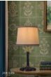 Joules Upton Table Lamp Matt Blue and Matt Antique Brass With Shade