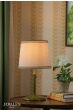 Joules Upton Table Lamp Matt Green and Antique Brass With Shade