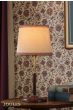 Joules Upton Table Lamp Matt Red and Matt Antique Brass With Shade