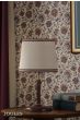 Joules Upton Table Lamp Matt Red and Matt Antique Brass With Shade