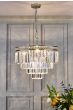 Vyana 4 Light Pendant Polished Nickel Crystal