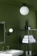 Alrik Bathroom Wall Light Matt Black and Opal Glass IP44