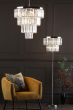 Angel 6 Light Floor Lamp Crystal and Polished Chrome