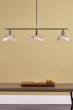 Dara 3 Light Bar Pendant Antique Brass and Ribbed Glass