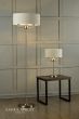 Laura Ashley Sorrento 3 Light Floor Lamp Satin Nickel With Natural Shade