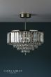 Laura Ashley Vienna 3lt Semi Flush Crystal & Antique Brass