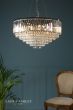 Laura Ashley Vienna  9lt Chandelier Crystal & Polished Chrome