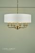 Laura Ashley Sorrento 6 Light Pendant Antique Brass With Ivory Shade