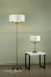 Laura Ashley Sorrento 3 Light Floor Lamp Antique Brass and Ivory With Shade
