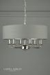 Laura Ashley Sorrento 6 Light Shadelier Polished Nickel and Grey With Shade
