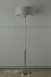 Laura Ashley Sorrento 3 Light Floor Lamp Polished Nickel and Grey With Shade