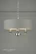 Laura Ashley Sorrento 3 Light Shadelier Polished Nickel and Grey With Shade