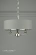 Laura Ashley Sorrento 3 Light Shadelier Polished Nickel and Grey With Shade