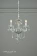 Laura Ashley Harriet 3 Light Chandelier Ribbed Glass and Polished Chrome