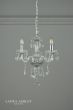 Laura Ashley Harriet 3 Light Chandelier Ribbed Glass and Polished Chrome