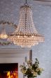Laura Ashley Enid 5 Light Chandelier Faceted Glass and Polished Nickel