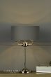Laura Ashley Sorrento 3 Light Table Lamp Polished Nickel With Charcoal Shade