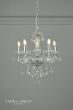 Laura Ashley Harriet 5 Light Chandelier Ribbed Glass and Polished Chrome