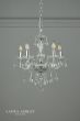 Laura Ashley Harriet 5 Light Chandelier Ribbed Glass and Polished Chrome